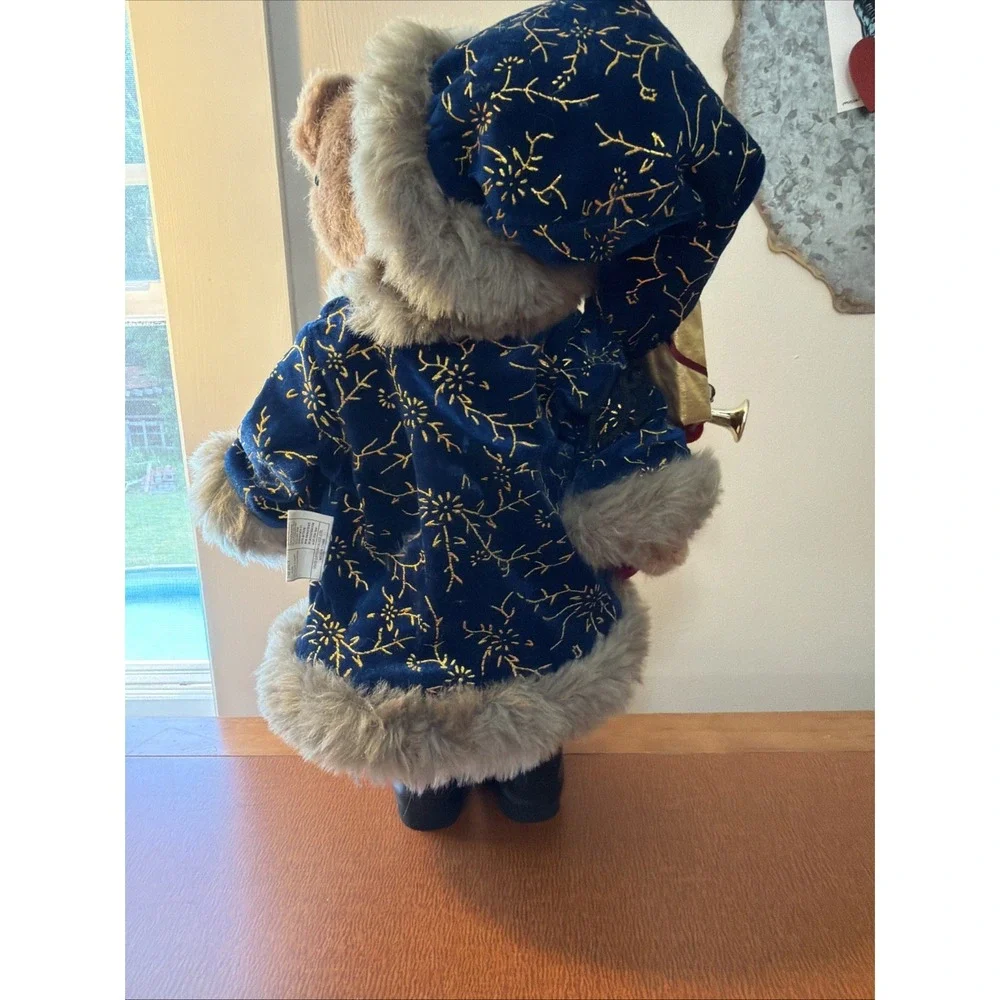Vtg Christmas Wind Up Musical Bear New York Paris Toy Co 18